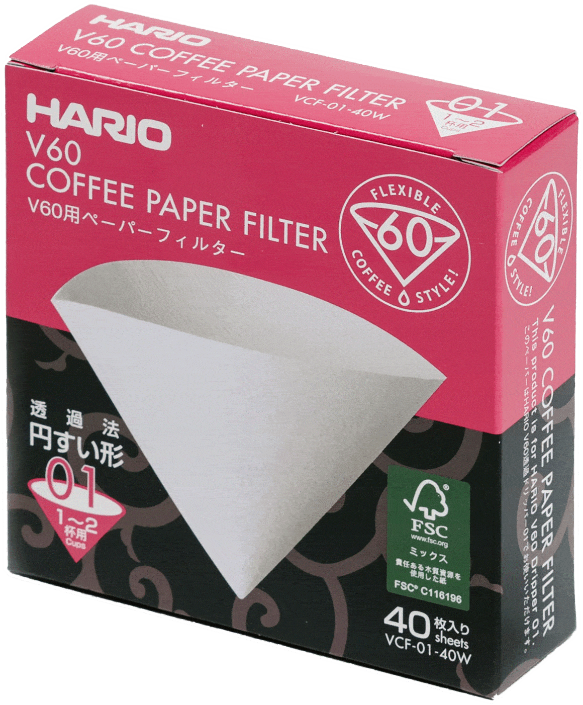 [MIS4030] HARIO - V60-01 Filters - 40 Sheet Pack