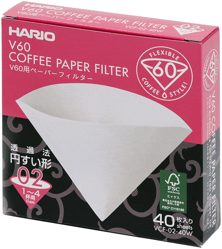 [MIS4050] HARIO - V60-02 Filters - 40 Sheet Pack